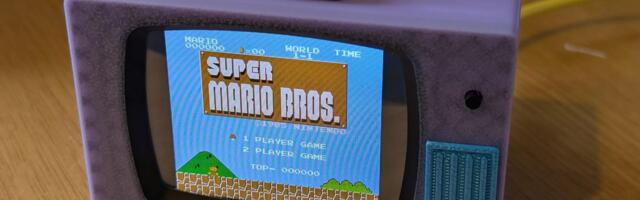 This DIY retro-style mini-TV looks like it's from the Simpsons, and plays classic NES games and movies — and yes please, I want one