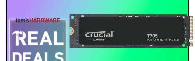 The superfast 13,600 MB/s 1TB Crucial T705 PCIe 5.0 SSD is on sale for only $154