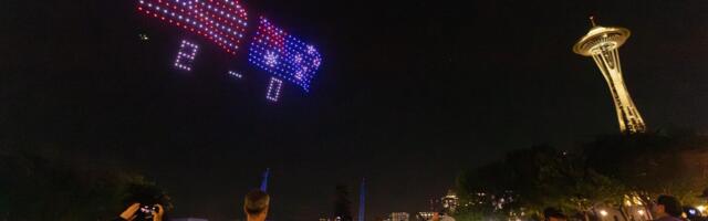 I Got a Ground Level Look at How Seattle's World Cup Drone Scoreboard Lights Up the Sky