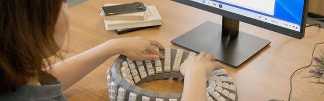 Google showcases bizarre double-sided Japanese keyboard, which it won't sell — the keyboard uses a Möbius strip as its foundation