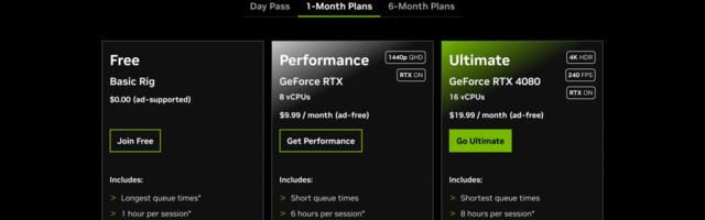 Nvidia squeezes GeForce Now users for more cash with 100-hour monthly playtime limit — Nvidia will charge $5.99 for 15 extra hours for the Ultimate tier and $2.99 for the Performance tier