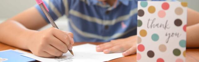 My kids stopped being appreciative of gifts. Now I make them write thank-you notes before they can use them.