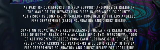 Call of Duty raises $1.6M for LA fire relief through gamer in-app purchases