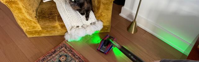 The Dyson PencilVac Fluffycones weighs nothing and fits everywhere. Dont get me started on the double lasers.
