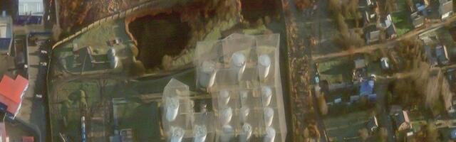 Satellite images show Russia put up anti-drone nets to protect its fuel tanks. A Ukrainian attack punched through.