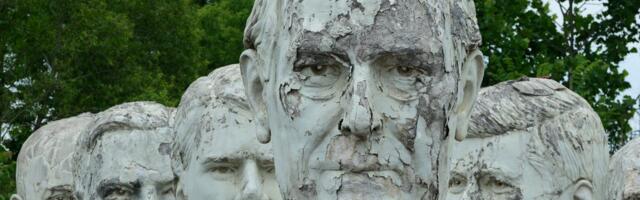 42 giant statues of presidents' heads are crumbling on private property in rural Virginia. Here's why.