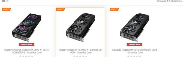 Spanish retailer lists RX 9070 and RX 9070 XT GPUs, though the prices might be mere placeholders — RX 9070 for $912 and RX 9070 XT for $1,097