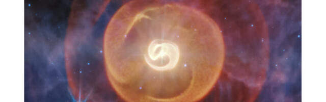 Webb telescope images an aging binary star system in the center of a four-layered cosmic dust shell