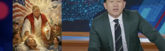 The Daily Show calls BS on Trumps AI Jesus post being a joke