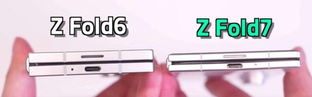 Video shows Galaxy Z Fold7 dummy side-by-side with the Z Fold6