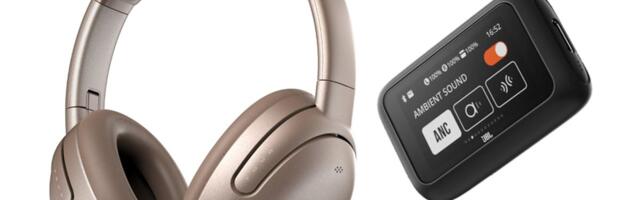 JBL’s Tour One M3 headphones wirelessly connect to older devices using a touchscreen transmitter