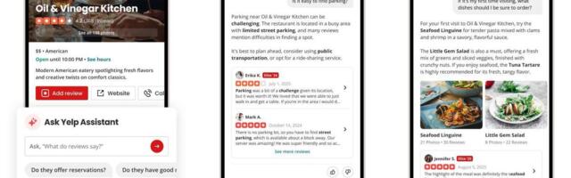 Yelp Revamp Includes Expanded Chatbot Assistant, Menu Vision and More