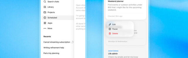 ChatGPT now has a hub for scheduled tasks