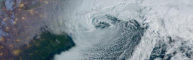Satellite photos show what the massive blizzard slamming the Northeast looks like from space