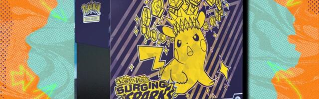 Save $8.12 on the Pokémon TCG Surging Sparks Elite Trainer Box at TCGPlayer vs. Amazon