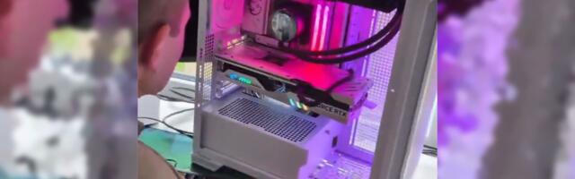 Enthusiast plays Battlefield 6 on his CPU watercooler's screen — tiny 2.1-inch 480x480 MSI liquid cooler screen good enough for XP farming