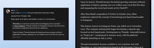 Meta is experimenting with long-form text on Threads
