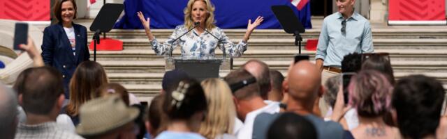Jill Biden meets with US Olympic athletes in Paris — and even helps with a relay drill