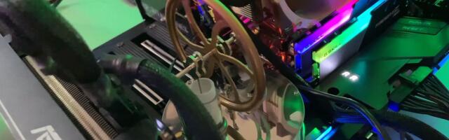 Windows guru uses 19th-century Stirling Engine tech for auxiliary cooling on AMD Threadripper 3970X system — waste heat energy spins the $40 engine's flywheel