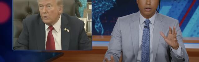 The Daily Show reacts to Trump awkwardly dodging a question about Ghislaine Maxwell