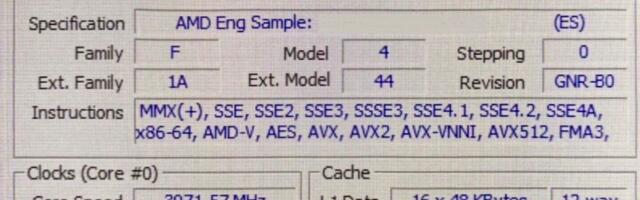Ryzen 9 9950X3D purportedly surfaces with 5.65 GHz boost clocks — leaked specs inlcude 96MB 3D V-Cache on a single CCD and 170W TDP