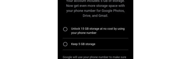New Google accounts may only get 5GB free storage — unless you link a phone number