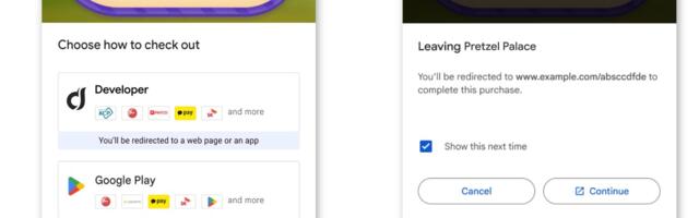 Google’s new rules for the app store will allow alternative billing next week