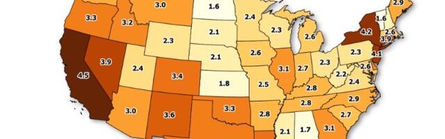 California No. 1 for worker dissatisfaction, by this measure