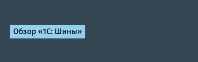 Обзор «1С: Шины»