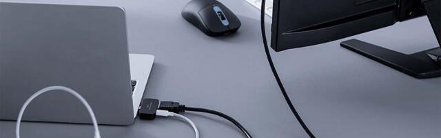 Wireless mouse receiver is a mini dock with HDMI output and USB Type-C