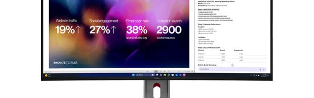 Lenovo's new 5K 40-inch curved monitor can push 140W power, enough for a MacBook Pro, but I'm more impressed by its 2.5G Ethernet port