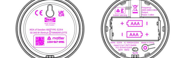 Ikea registered a Matter-over-Thread temperature sensor with the FCC