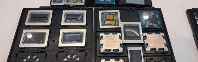 Here's all the sexy silicon AMD launched at CES 2025 - Strix Halo, Krackan Point, Ryzen 9000X3D, Fire Range, and Hawk Point Refresh pose for family photo
