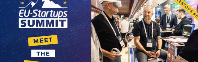 Inside the exhibition hall of the EU-Startups Summit 2026