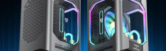 Liquid-cooled mini-PC lives inside a fish-tank-looking case — Tecno x Geekom Mega Mini Gaming G1 features a Core i9-13900H CPU and RTX 4060 GPU