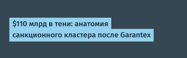 $110 млрд в тени: анатомия санкционного кластера после Garantex