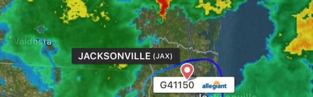 Map shows how severe weather blocked an Allegiant flight's path and forced it to turn back