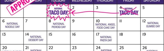 Taco Bell gets date changed for National Taco Day