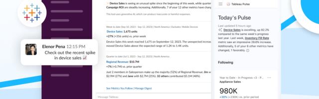 Salesforce Tableau looks beyond business intelligence dashboards with AI-powered Pulse