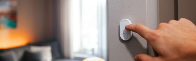 This tiny button pulls off the wall and controls your lights and music with gestures