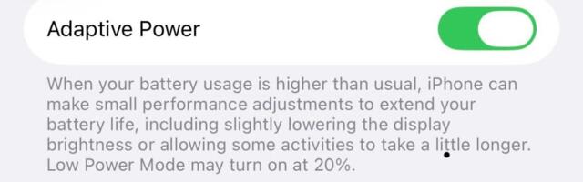 iOS 26’s new ‘adaptive power’ mode dials back performance to save battery