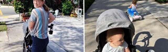 My kids are 5, 3, and 1, and we live in the suburbs. We walk whenever possible instead of taking our minivan.