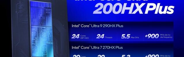 Intel's new Core Ultra 200HX Plus mobile CPUs include 290HX, 270HX Plus flagships — 8% faster gaming claims fall short of 15% boost promised by desktop Arrow Lake Refresh