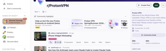 With a chart-topping 86,000 supporters on its subreddit, Proton VPN has built-in community of like-minded privacy advocates – and it's a good time to join them with $48 off the usual price