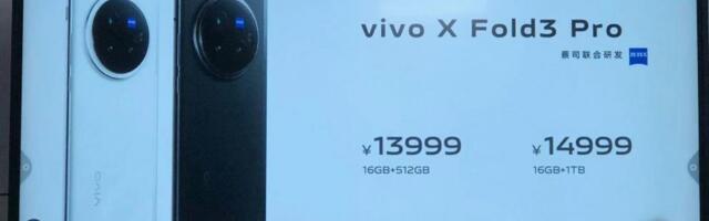 vivo X Fold3 Pro storage configurations and price leak ahead of launch