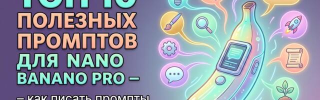 ТОП 10 полезных промптов для Nano Banano Pro – как писать промпты для Gemini в 2026 году?