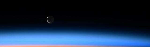 Astronaut’s ‘glowing fingernail clipping’ is actually the moon