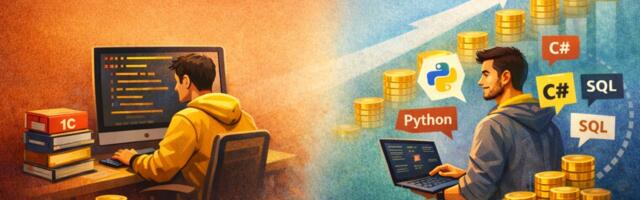 1С-разработчик 2025: как знание других языков программирования влияет на доход?