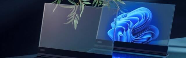 Lenovo is introducing fully transparent laptop concept at MWC 2024