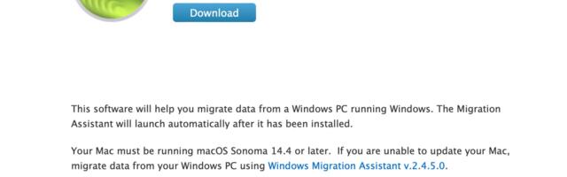 Windows Migration Assistant Upgraded for macOS Sonoma